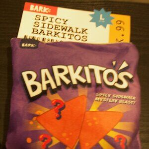 Bark Barkitos Purple Dog Toy with Orange Design